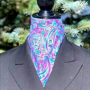Equestrian Foxhunting Dressage Stock Tie Paisley
